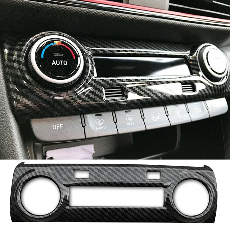 Carbon Fiber Central Console AC Switch Panel Cover Trim Decoration for Hyundai Encino Kona 2018-2021 | Автомобили и мотоциклы