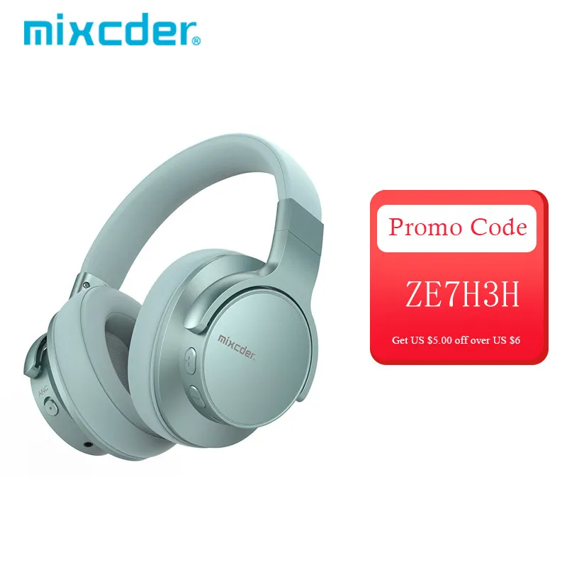 

Mixcder E7 Active Noise Cancelling Bluetooth Headphones 5.0 25 Hours Play time Fast Charge with Mic Stereo Wireless Headphone