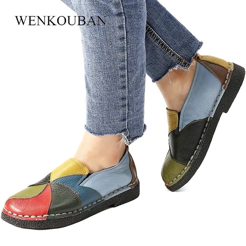 Мокасины женские из натуральной кожи дизайнерские лоферы без застежки