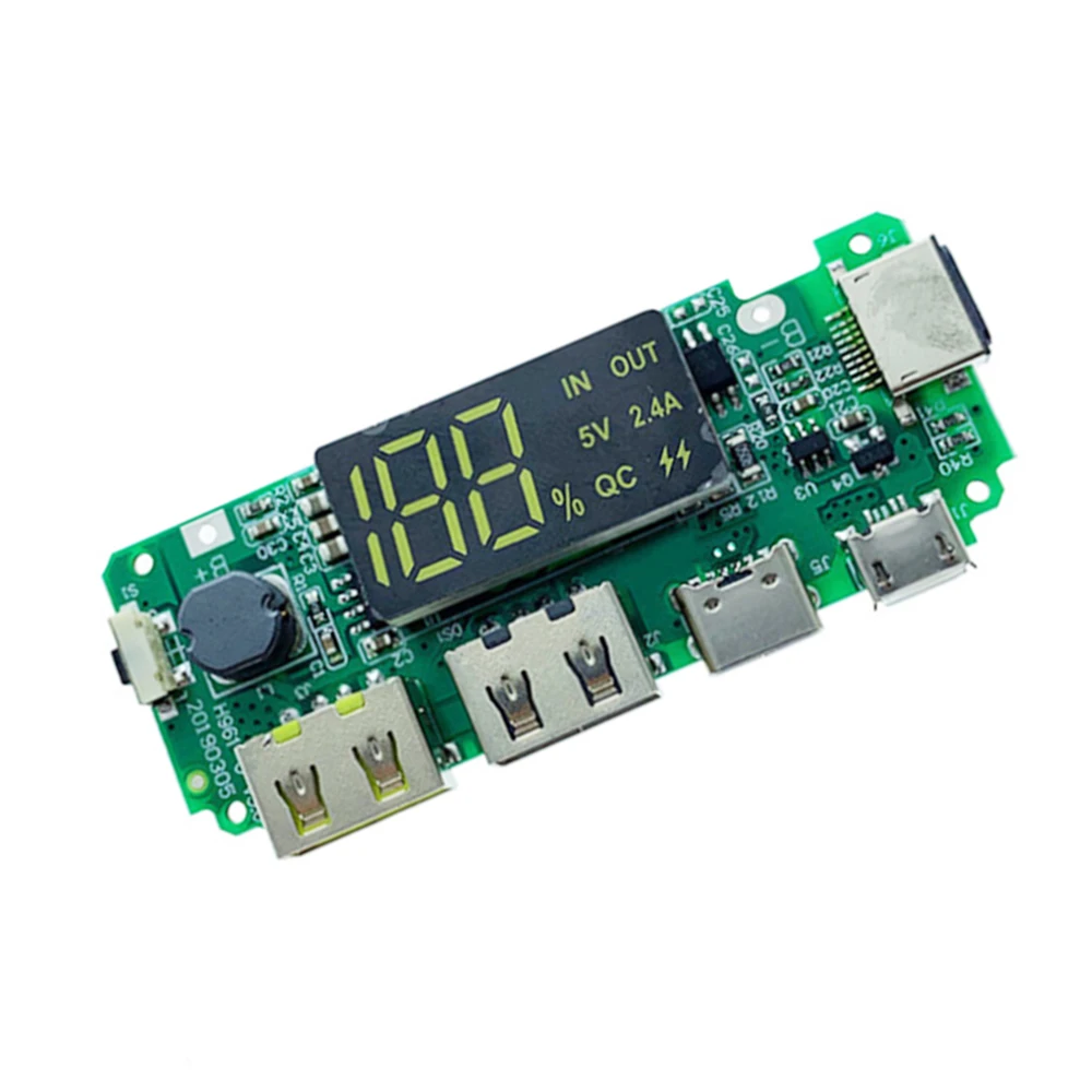 Модуль для литиевой батареи 5 В 18650 А светодиодный модуль с двойным USB портом Micro C