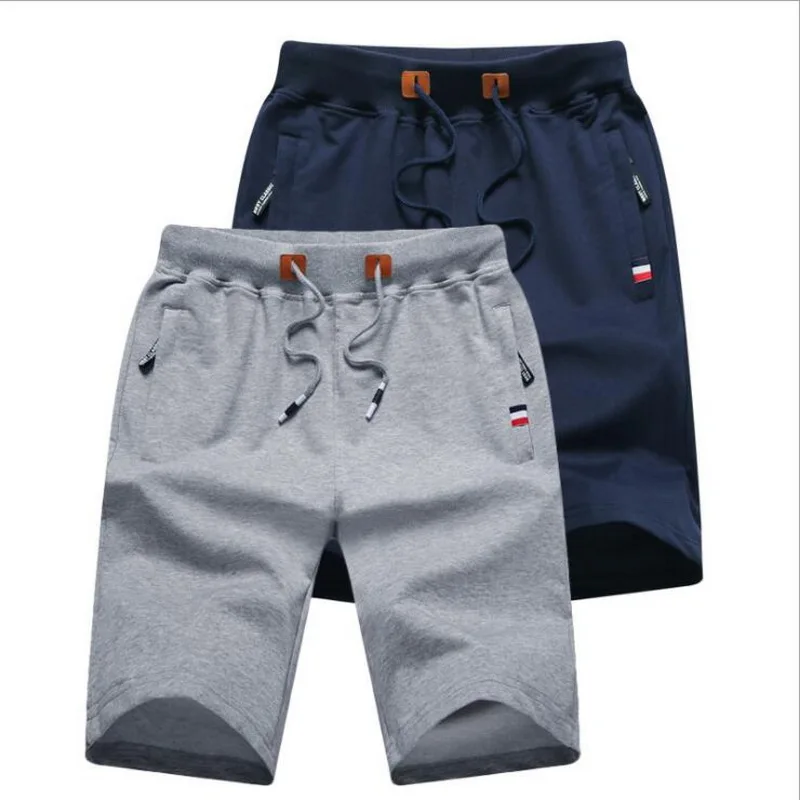 Летние шорты мужские пляжные свободные пятиконечные брюки тонкие вязаные для