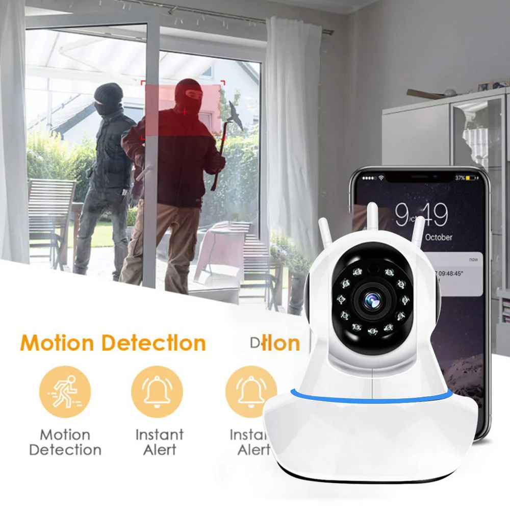 Умная камера видеонаблюдения 360 P 1080P Wi-Fi ИК ночное видение обнаружение движения