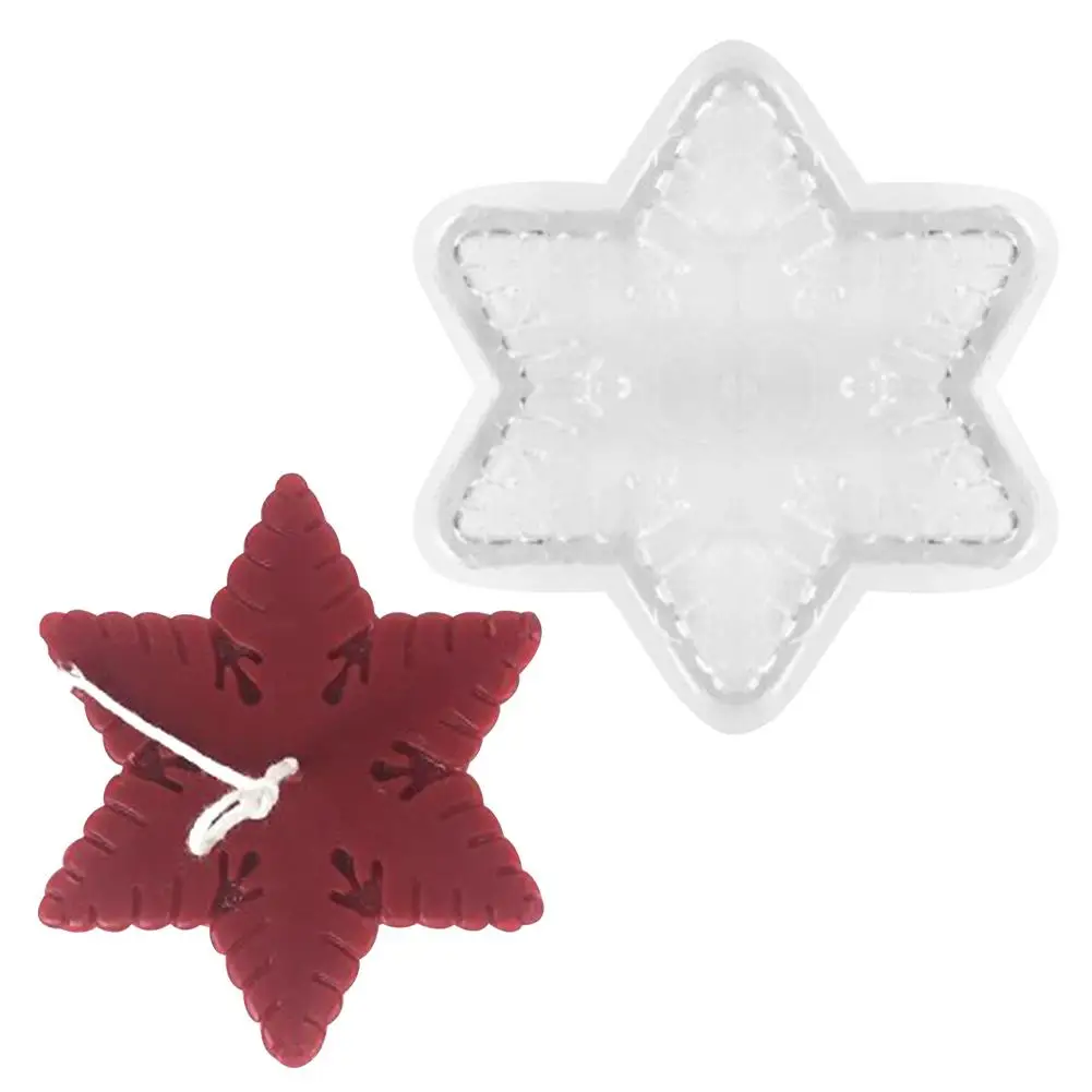 Снежинка Форма Свечи многоразовые DIY ручной работы свечи мыло формы пластиковые