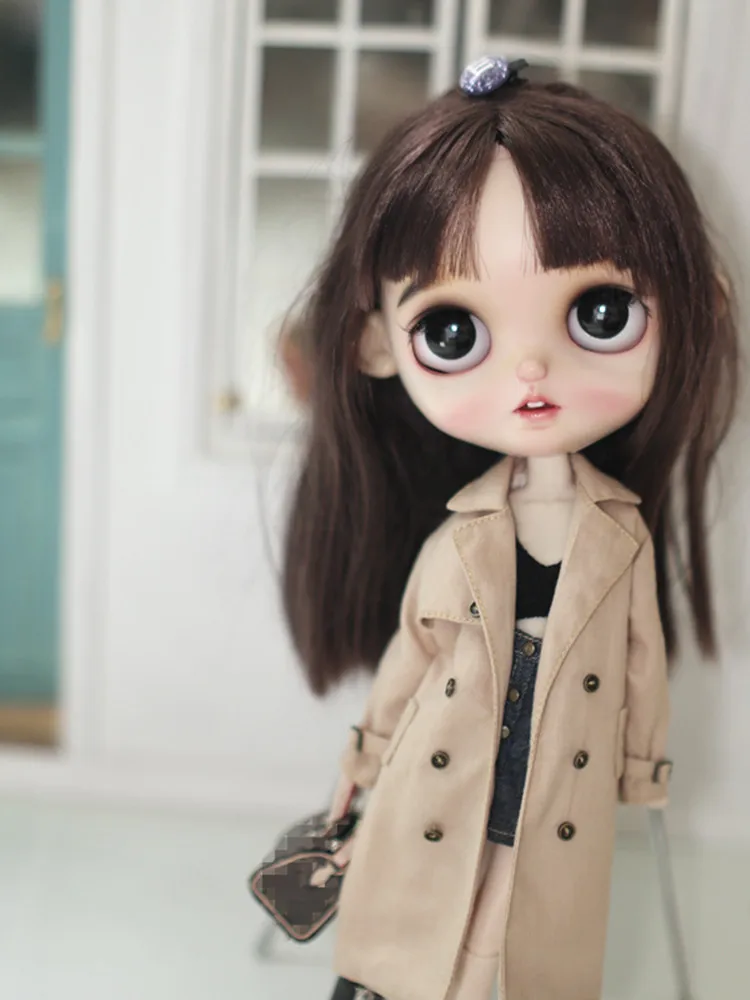 Длинный тренчкот Blyth шарнирная ветровка аксессуар для кукол (подходит Holala OB24 Pullip