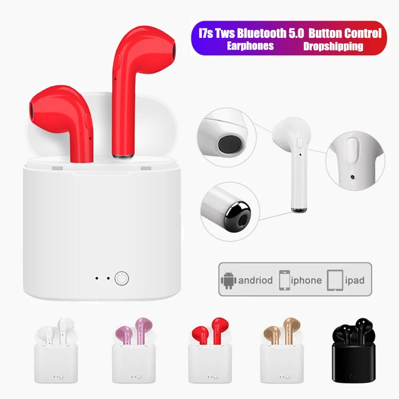 

i7s TWS Wireless Headphones Bluetooth 5.0 Earphones Sport Earbuds Music Headset For All Smart Phone Xiaomi Samsung Huawei LG