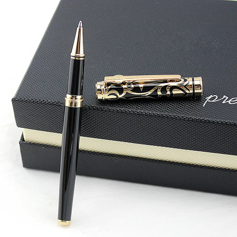 

Duke Noble Rollerball Pen with Smooth Refill , Sapphire / Ruby gift Pens Black Barrel Business Office Home and School Supplies