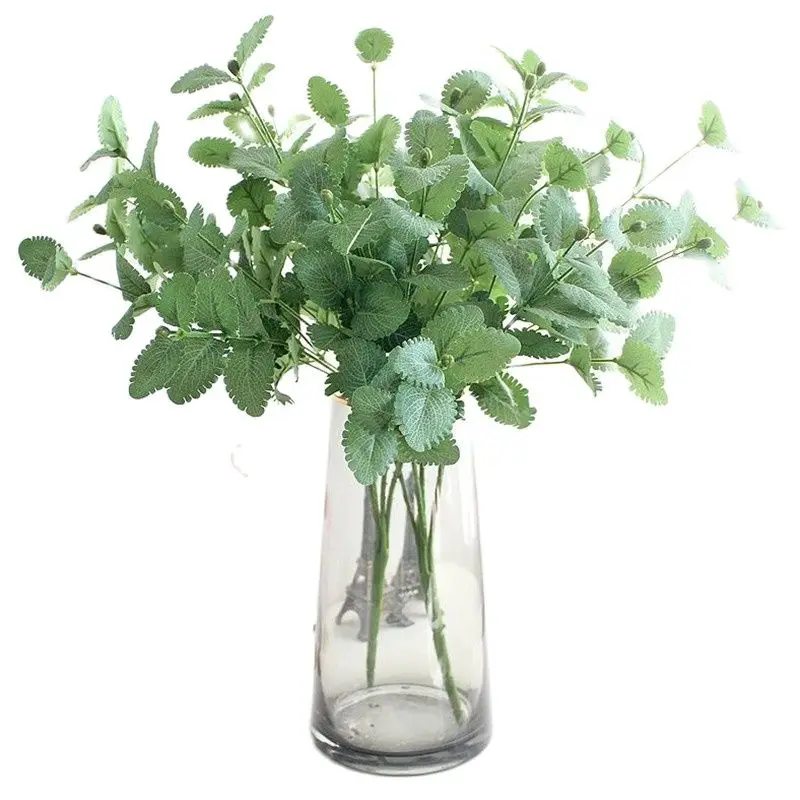 

Искусственная перечная мята, длина 19 дюймов, имитация зелени, листья мяты для искусственных растений