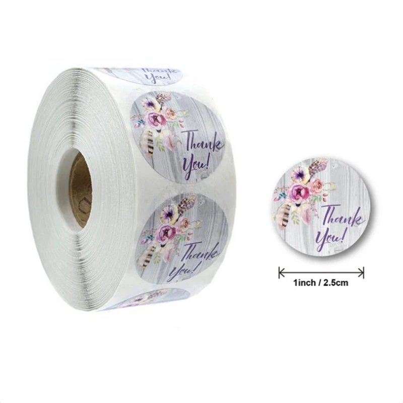 

500PCS Thank You Stickers Small Business Supplies Adhesive Labels Seal Sticker Paper Decoration Scrapbooking Stationery