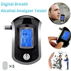 Новинка 2021, цифровой алкотестер для дыхания, профессиональный мини-анализатор вождения, анализатор спирта с ЖК-экраном, полицейский AT6000, тестер алкоголя для дыхания