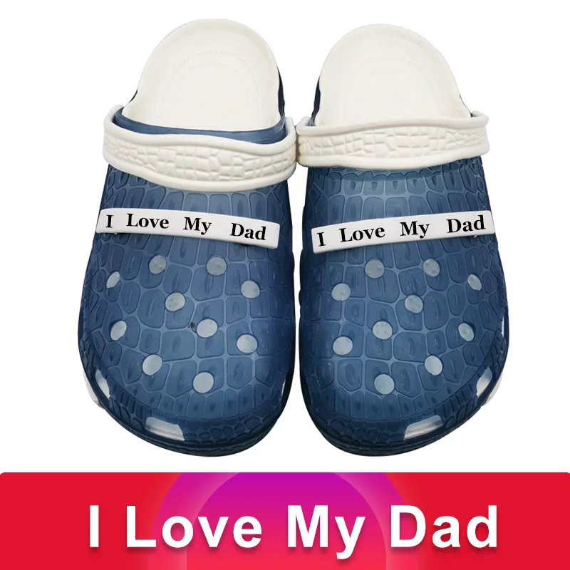 Модные мужские сандалии с надписью I LOVE MY DAD повседневные Мягкие массажные туфли