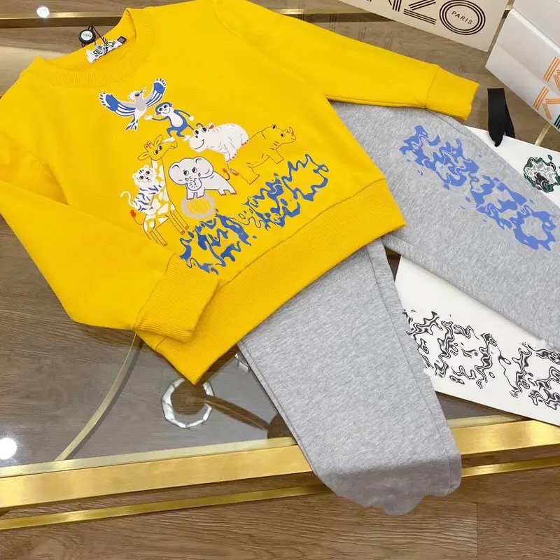 

High quality Girls and Boys Long Sleeve T-shirt+Pants 2Pcs Clothing Set Family Matching Outfits and Kids Clothes sets K107013