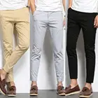Хит 2020, мужские повседневные Однотонные эластичные тонкие длинные прямые брюки с карманами, Костюмные брюки
