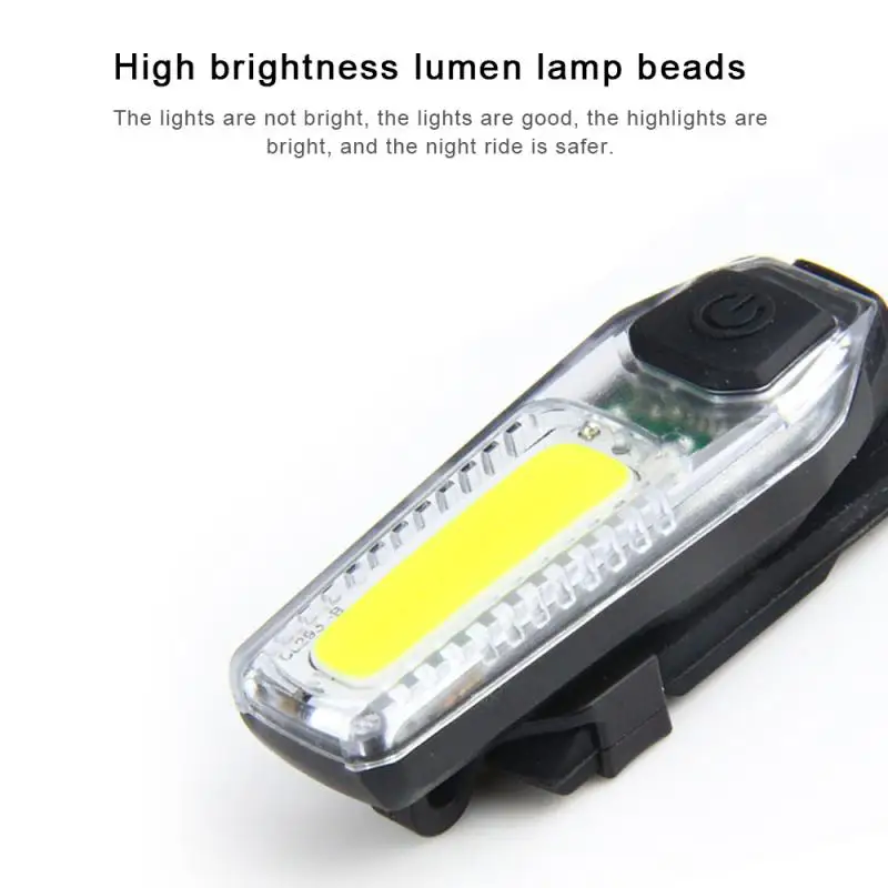 Red Blue White Light Bicycle LED Waterproof Taillight USB Charging Night Ride Bike Safety Warning | Спорт и развлечения