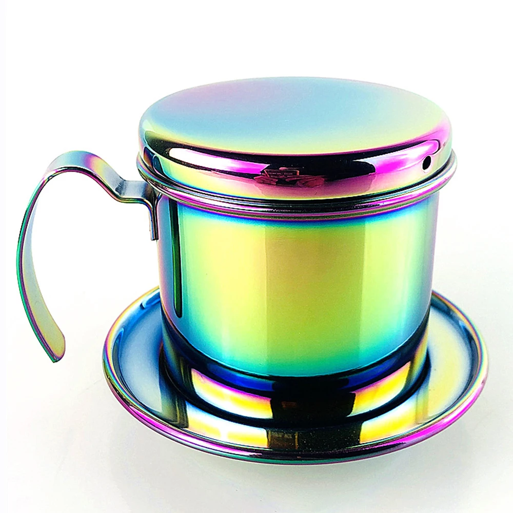 Вьетнамский капельный фильтр для кофе нержавеющая сталь домашнего офиса чайник