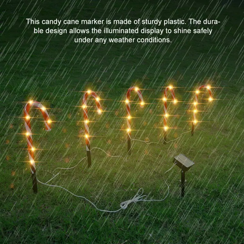 Светодиодный светильник на солнечной батарее Рождество яркий тростниковый