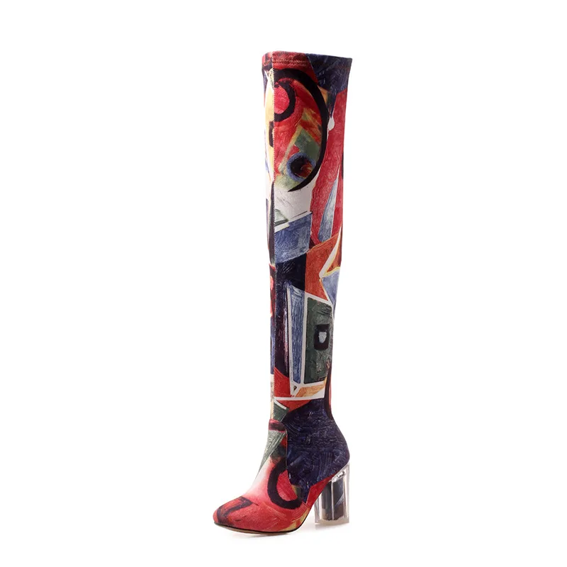 

autumn and suede color show thin women's winter special boots fashion boots diamond high heel over knee boots