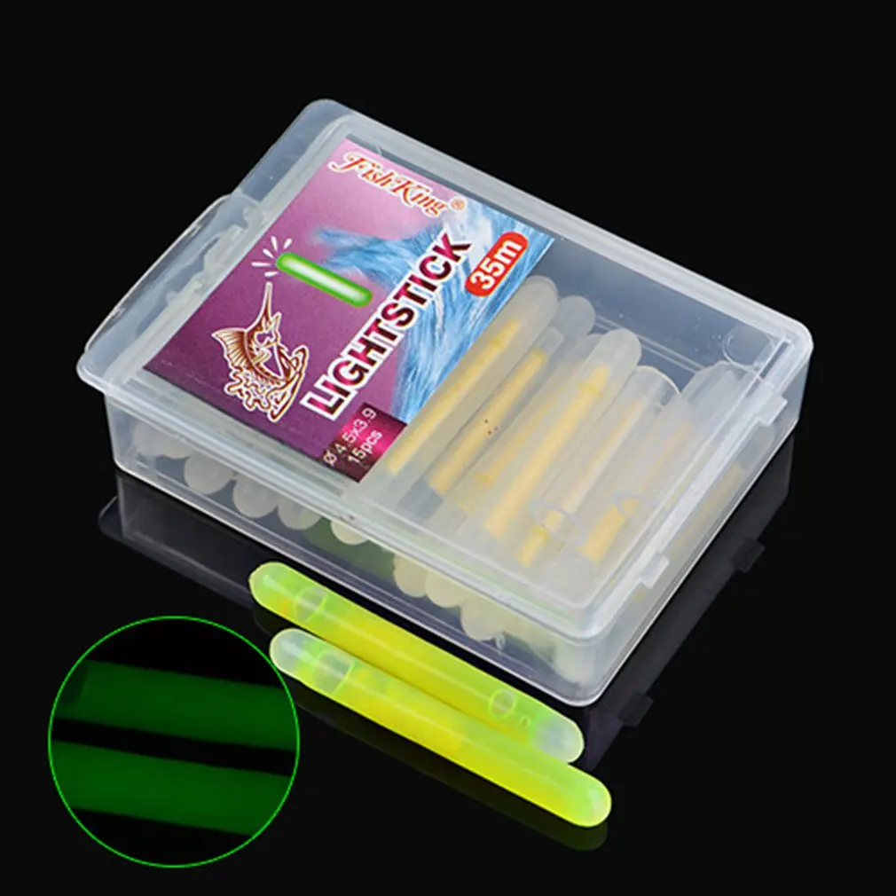 

15 sticks Fishing Fluorescent Lightstick fishing light stick glow stick red green Light Night Float Rod Lights Dark Glow Stick