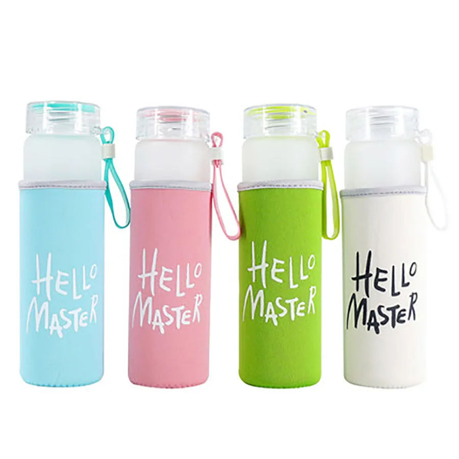 Корейское творчество стеклянные бутылки для воды Детская Спортивная бутылка