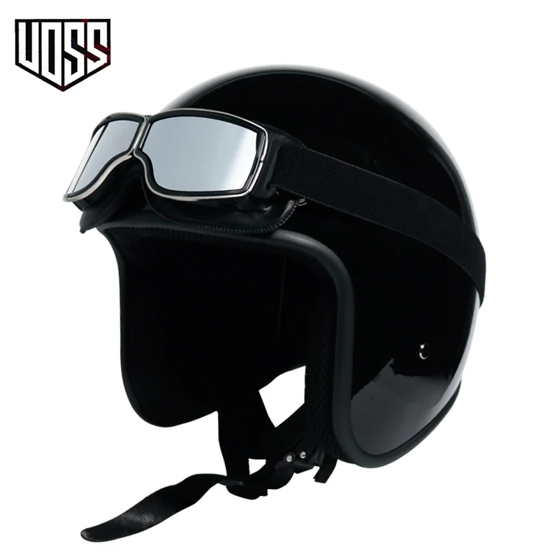 VOSS мотоциклетный шлем в стиле ретро 3/4 capacete винтажные мото rcycle половина DOT