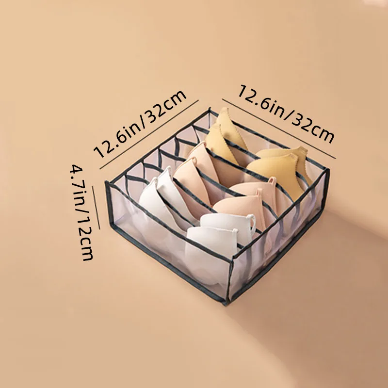 

Bra Organizer Box Dormitory Home Closet Drawer Organizers for Underwear Bra Socks Cabinet Separated Foldable Organizers