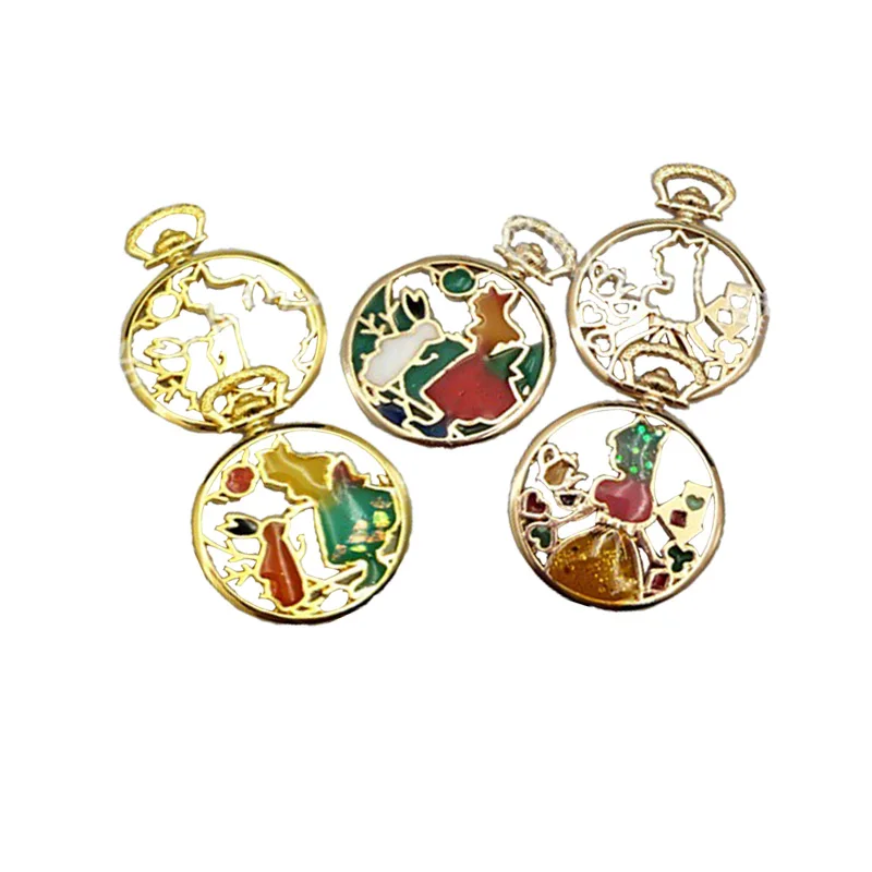 5 шт./лот красивая девочка в шляпе ювелирное изделие подвеска оправе Золотое