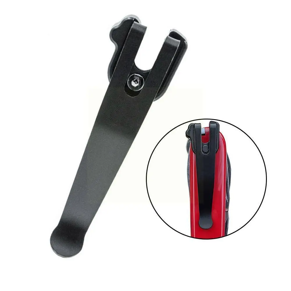 

Folding Knife Back Clip Steel Deep Carry Pocket Waist Clamp For 91mm Replacement Repair Training Knife