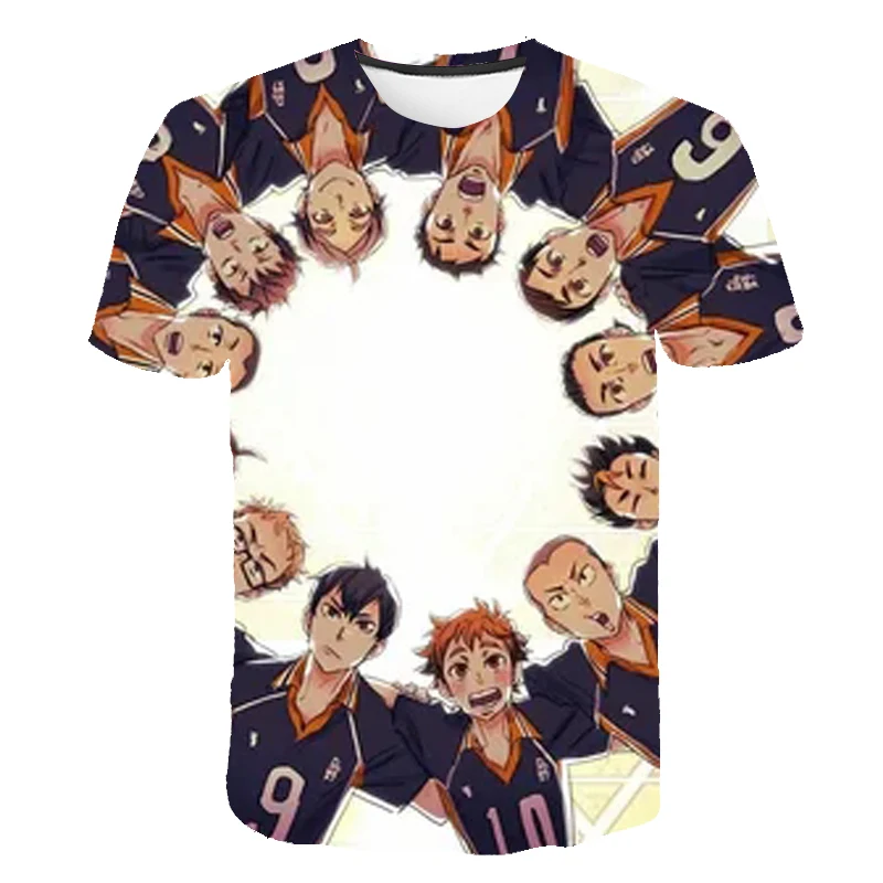 

3D T-shirt Hot Movie Anime Volleyball Team Clothes Boys Girls tshirts 2021 Summer Casual Short Sleeve Teenagers Cool Tops 4-14T