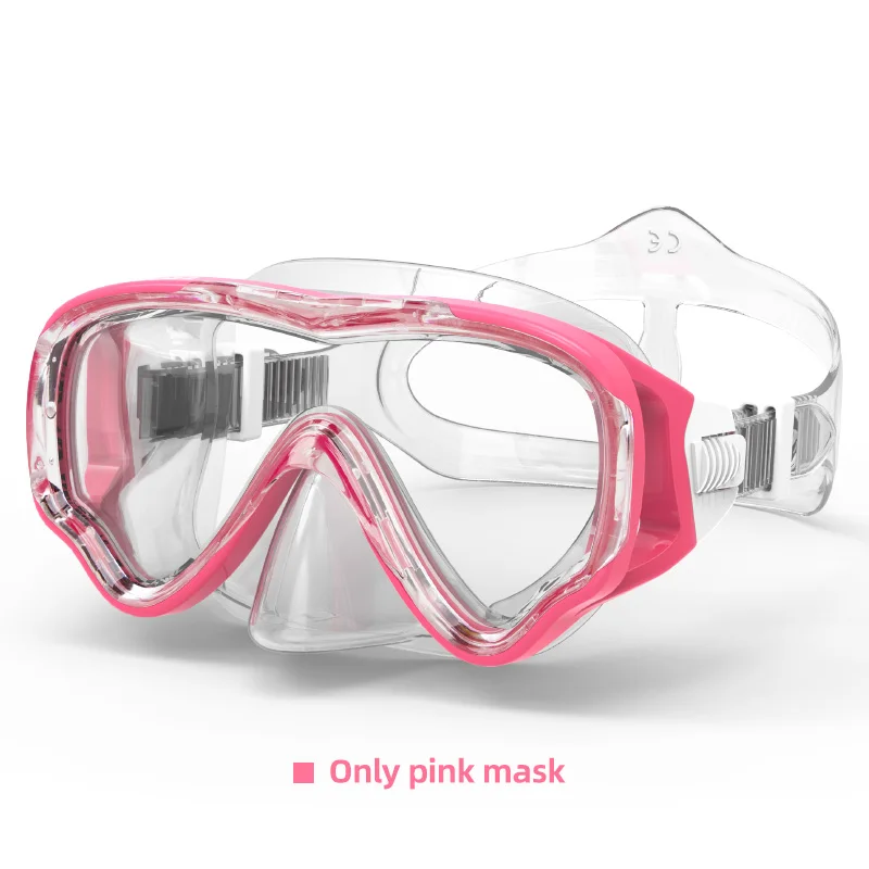 Only pink mask COPOZZ маска для дайвинга, для детей, полное лицо, HD, анти-туман, маска для подводного плавания, Набор масок для плавания, одежда для дайвинга - Цвет: Only pink mask