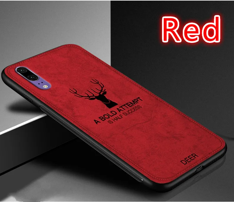 Красный Тканевый чехол для телефона для huawei Nova 5 5i Pro Y9 Y7Pro P smart Mate20 P20 P30 Pro Lite Honor 9X 8C 9 10 Lite 20 чехол - Цвет: Красный