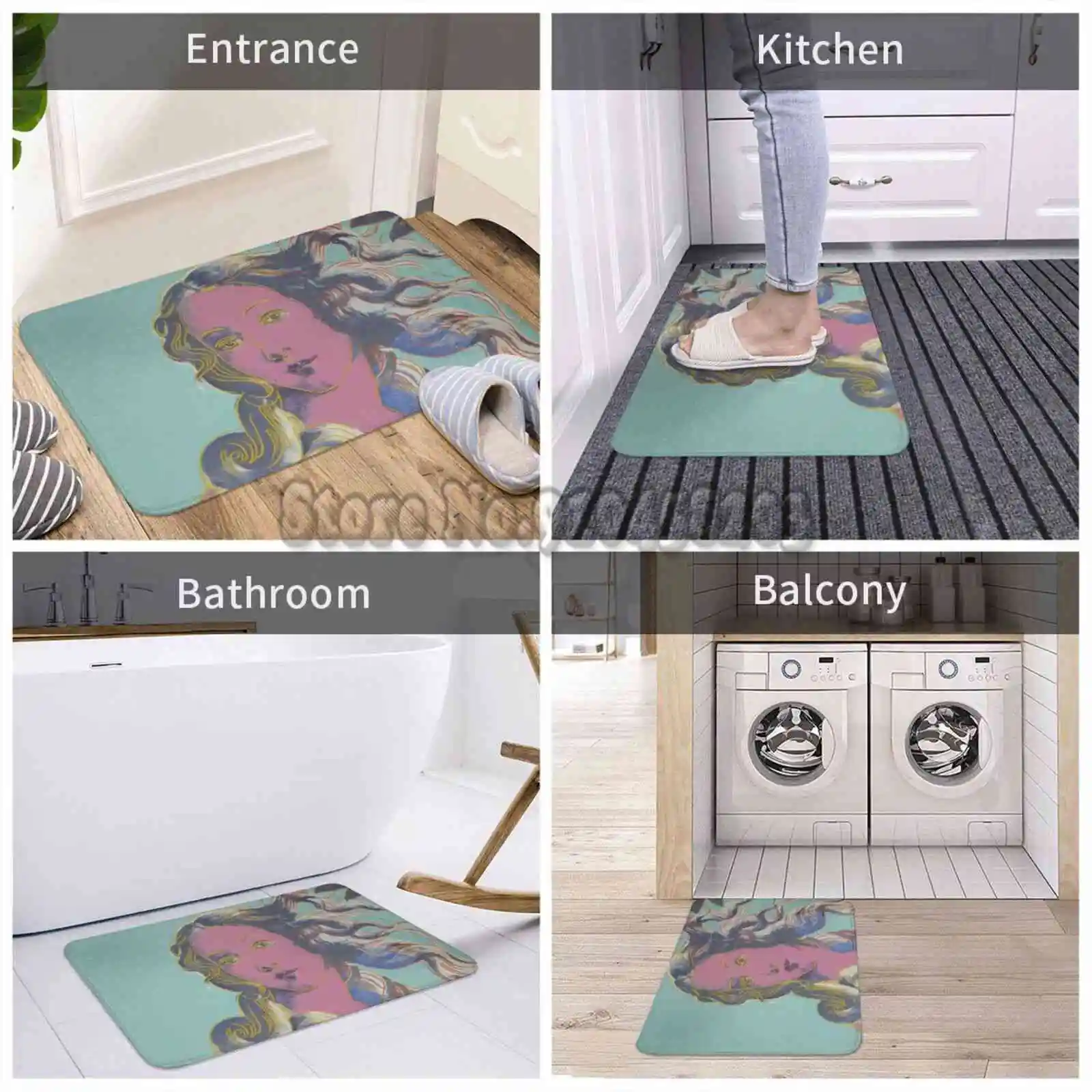 Домашний Декоративный Коврик Sandro Botticelli с изображением родов венерины коврик для