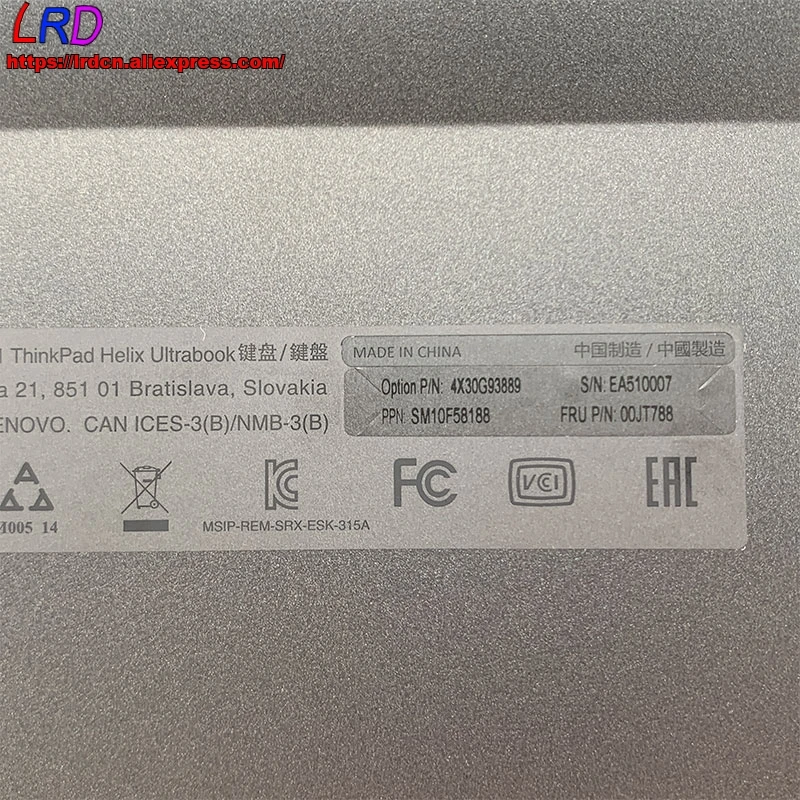 Новая канадская французская док-клавиатура CFB для Lenovo Thinkpad Helix 2-го поколения 20CG 20CH