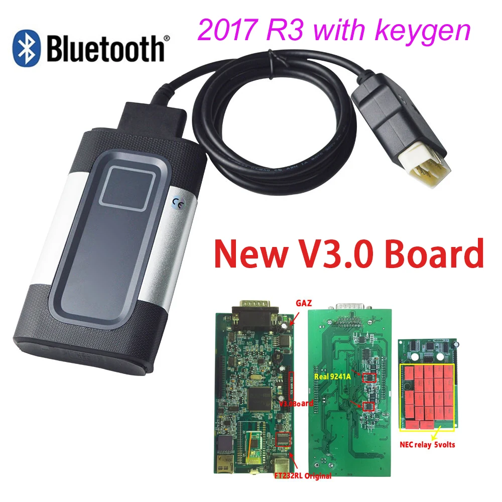 Лучший диагностический интерфейс V3 для vdijk Pro 2017.R3 keygen V3.0 OBD2 инструмент