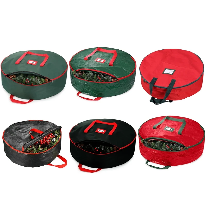 

Christmas Wreath Storage Bag PE Storage Pock Home Office Collect Container