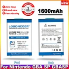 Перезаряжаемый литий-ионный аккумулятор LOSONCOER 1600 мА  ч SP для Nintendo GBA SP GBASP Gameboy SPNDS