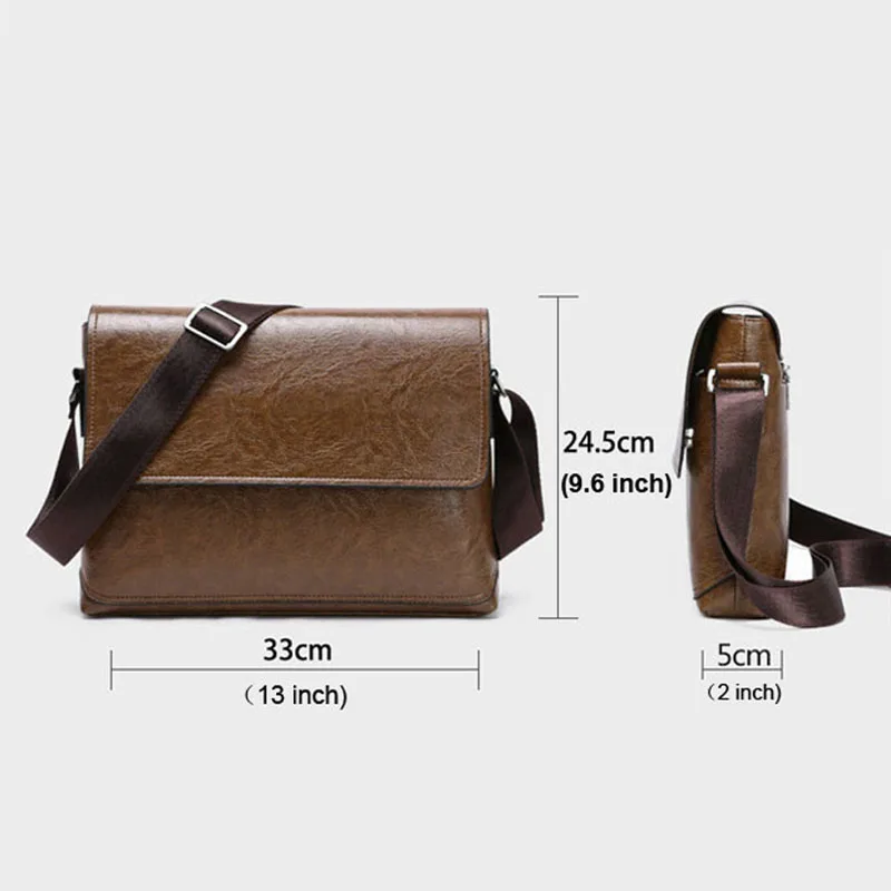 Новое поступление Высококачественная кожаная мужская сумка-мессенджер Офисные