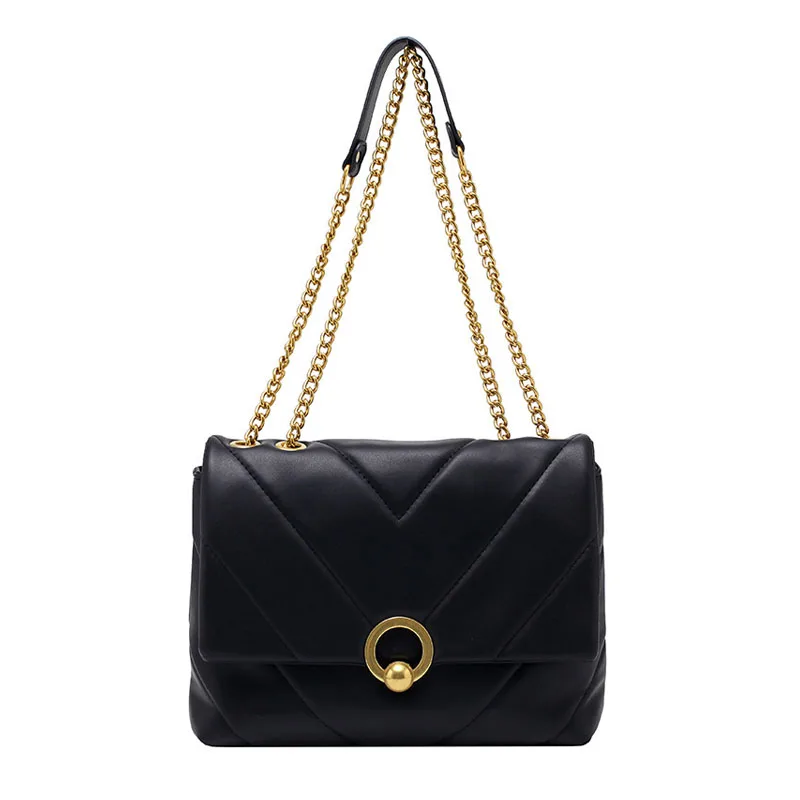 

Pu Small Chain Leather Crossbody Bags for Women 2021 New Winter Trend High Quality Handbag Women's Luxury Designer Shoulder Bag