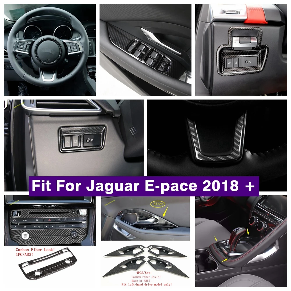 

Lift Button Gear Air AC Lights Control Panel Cover Trim Fit For Jaguar E-pace 2018 - 2023 Accessories Interior Carbon Fiber Look