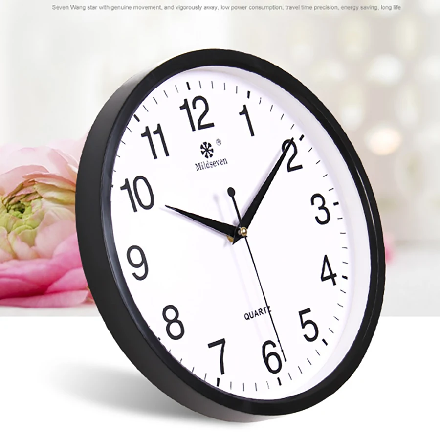 Пластиковые Цифровые бесшумные настенные часы креативный дизайн кварцевые