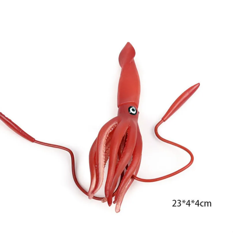 Small squid Модель осьминога, Акула, парусник, модель осьминога, фигурка морской жизни, образовательная фигура, океан, с животными из ПВХ, игрушка для детей, Детский декор, подарок - Цвет: Small squid