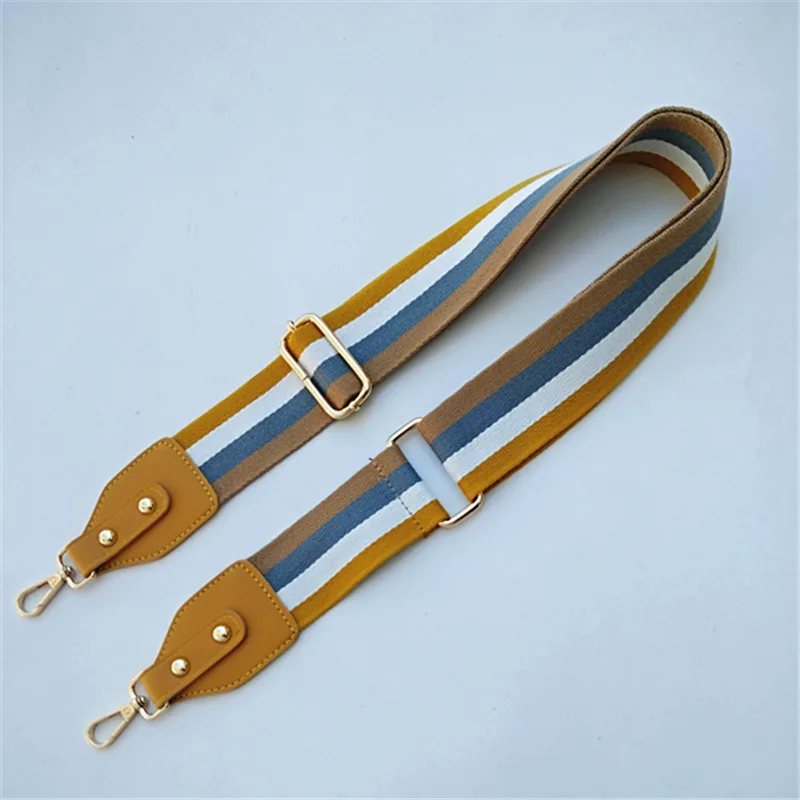 Colorful Striped Bag Wide Shoulder Strap Adjustable Messenger Women Handbag Handles Long Belts | Багаж и сумки