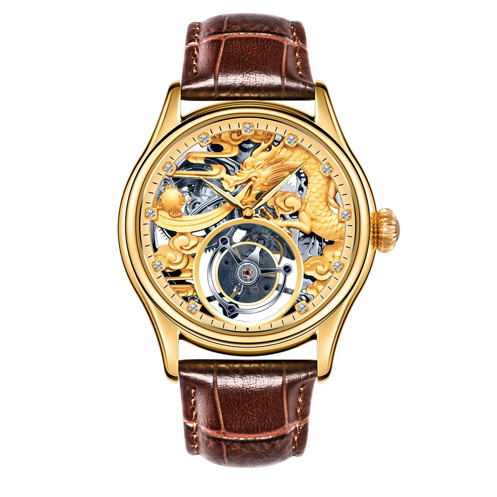 Горячая Распродажа механические часы мужские ручная работа оригинальный