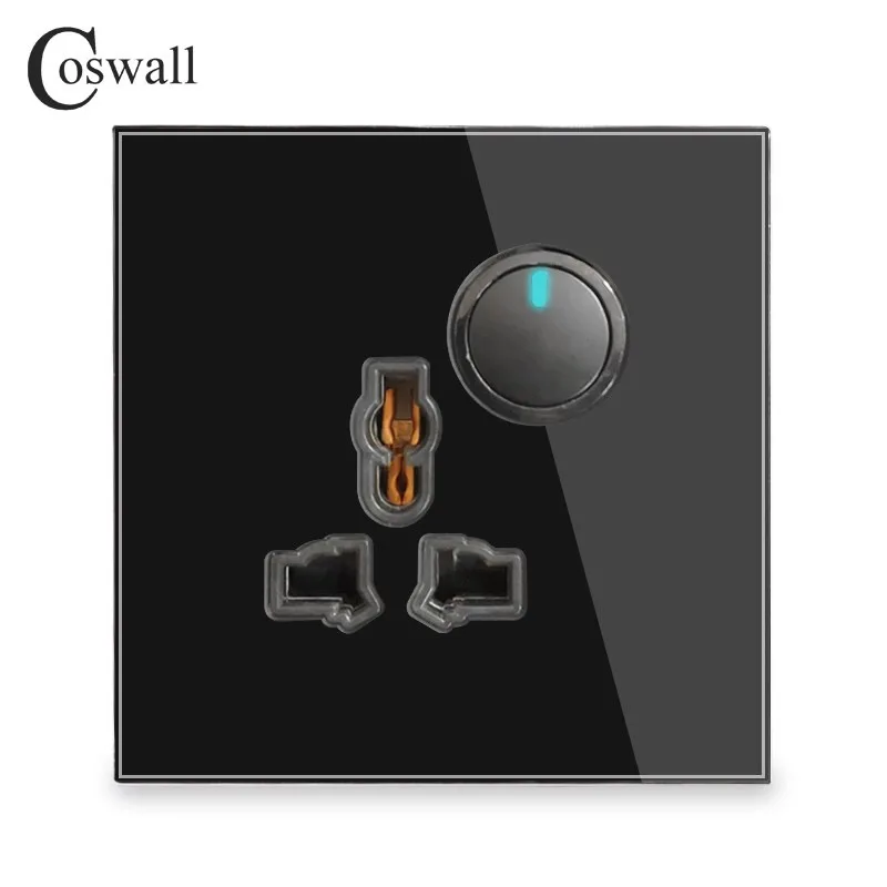 Coswall Стекло Панель настенный универсальный розетку + 1 взаимный обмен данными