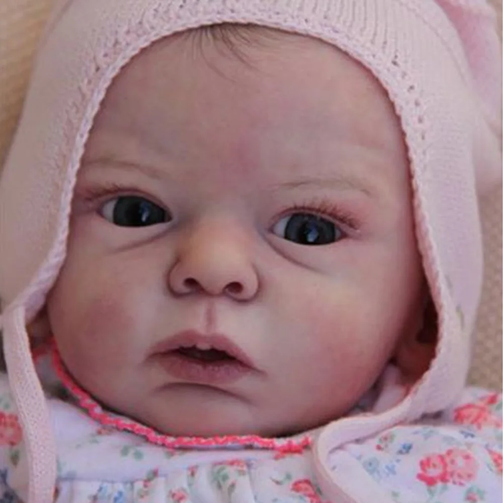 

20inch Children Playmates Reborn Baby Doll Kits Realistic Head Limbs Mold Hands Adorable Simulation Kids Toy Lifelike Soft Vinyl