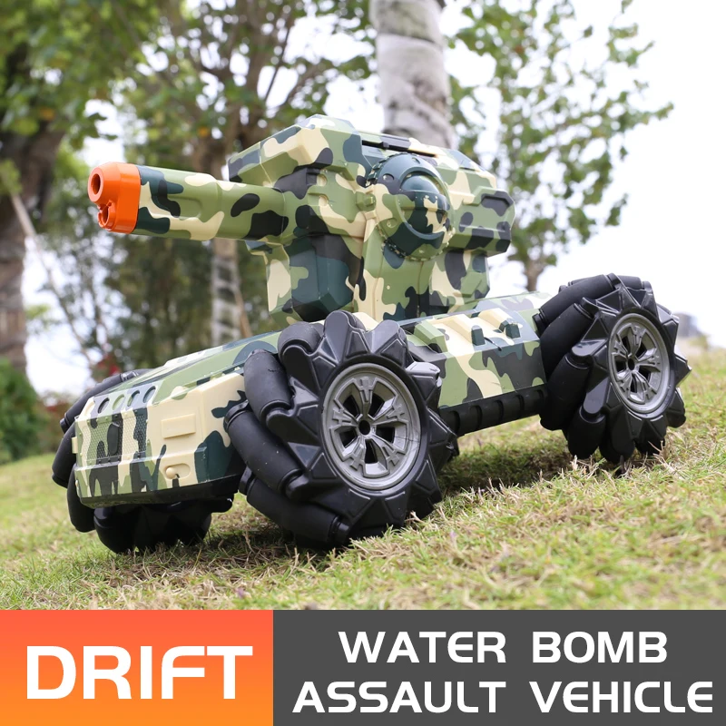 

Rc Toy Car 2.4G Remote Control Tank Car Drifting Water Bomb Tank Remote Control Car Assault Battle Gesture Climbing Off-Road