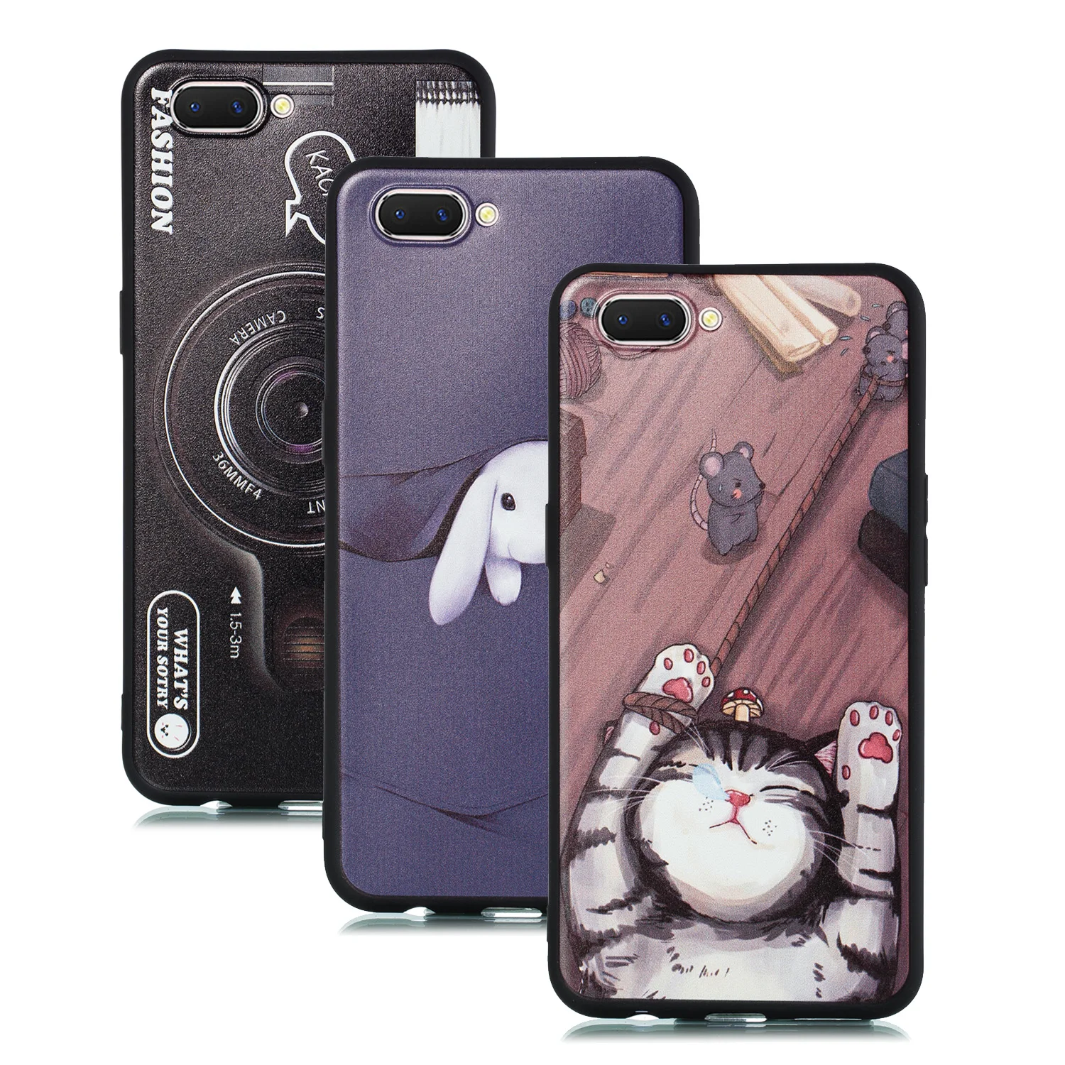 Модный ультратонкий милый мультфильм печать силиконовый TPU чехол для OPPO F11 F9 F7 F1S K1
