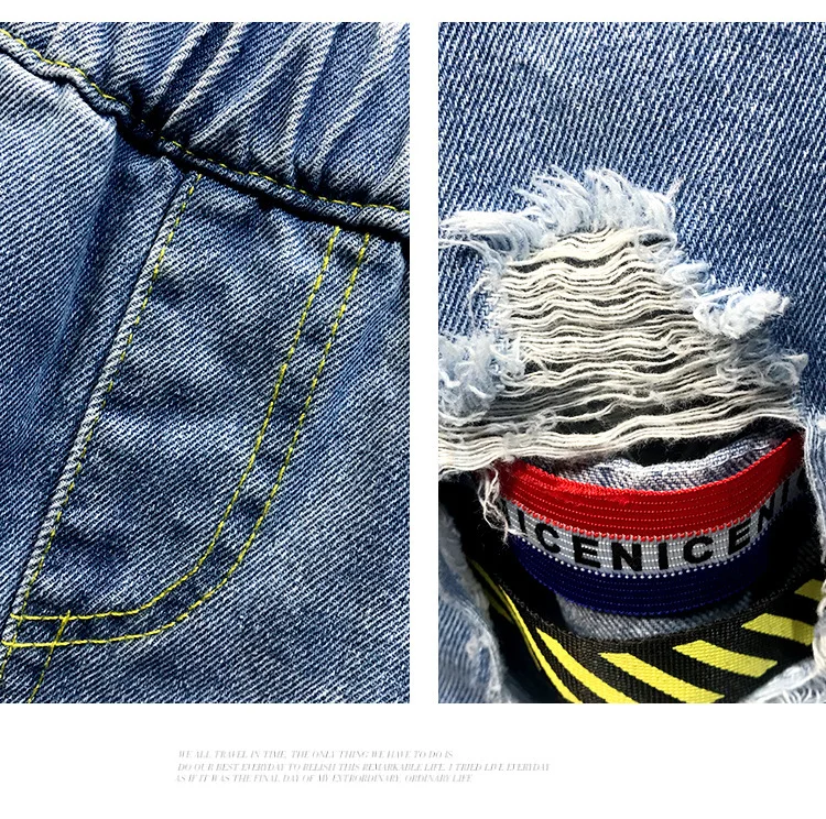 

2020 Kids Boys Jeans Fashion Clothes Ripped pants Denim Clothing Children Baby Boy Popular Cowboy Long Trousers AS12