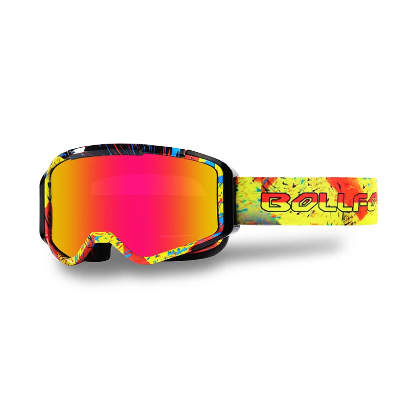 

2021 BOLLFO Dirt Bike Off-Road Racing Motocross Goggles MX ATV Skiing UV400 Glasses for Fox Helmet Motorcycle Dustproof Google