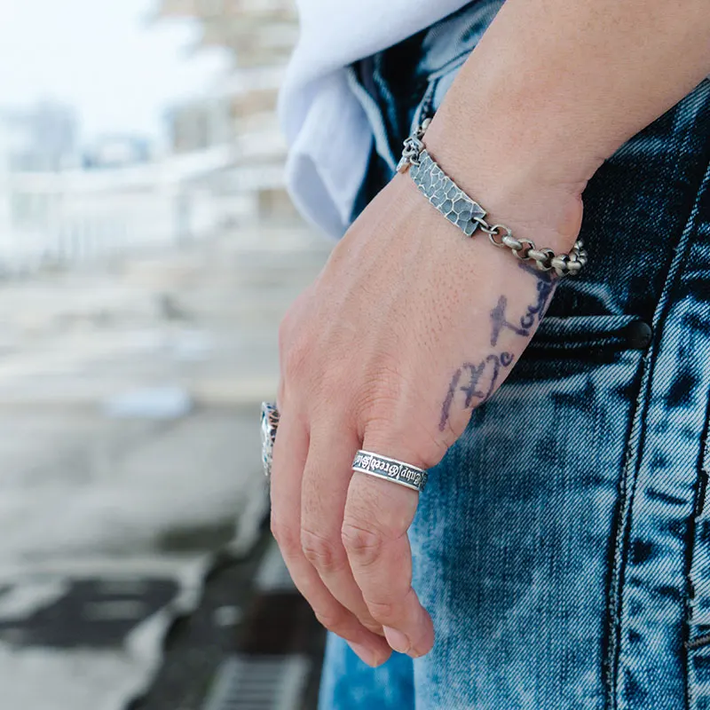 Семь католических грехов S925 Серебряные кольца для мужчин и женщин модные