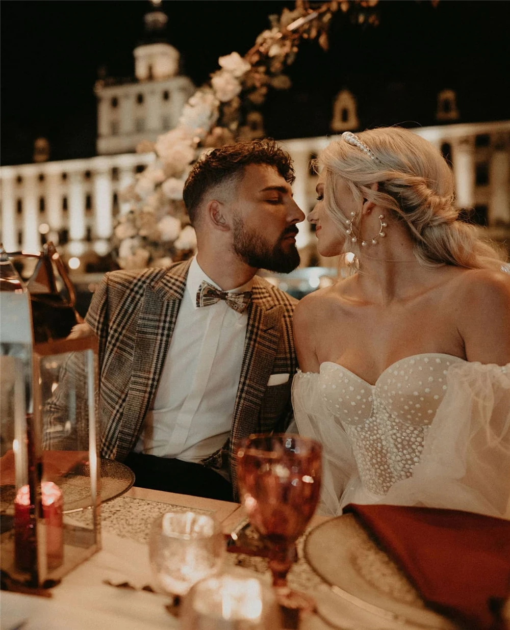 

Polka Dot Boho Wedding Dresses Detachable Long Puff Sleeves Beach Bride Dress Princess Bridal Gown Plus size Party Gowns 2021