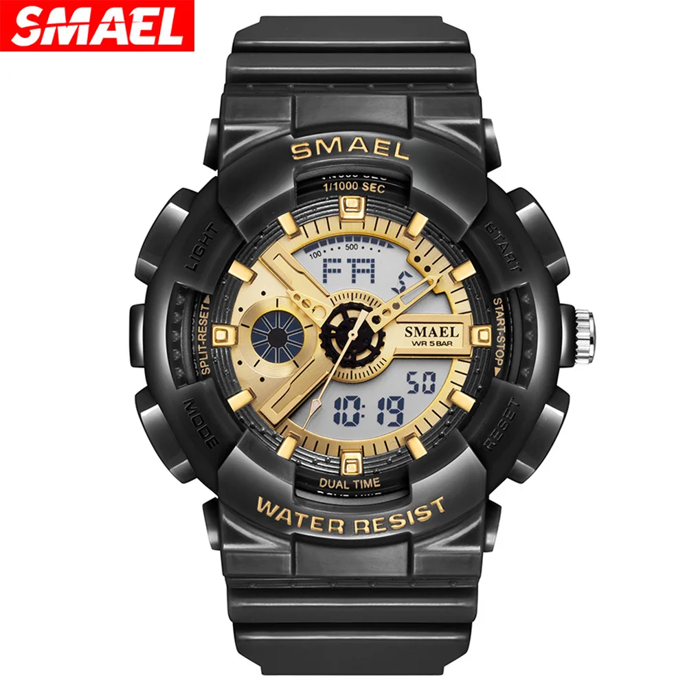 

Smael Electronic Watch Male and Female High School Student Couple Sports Watch Trendy Multi-Functional Waterproof Luminous